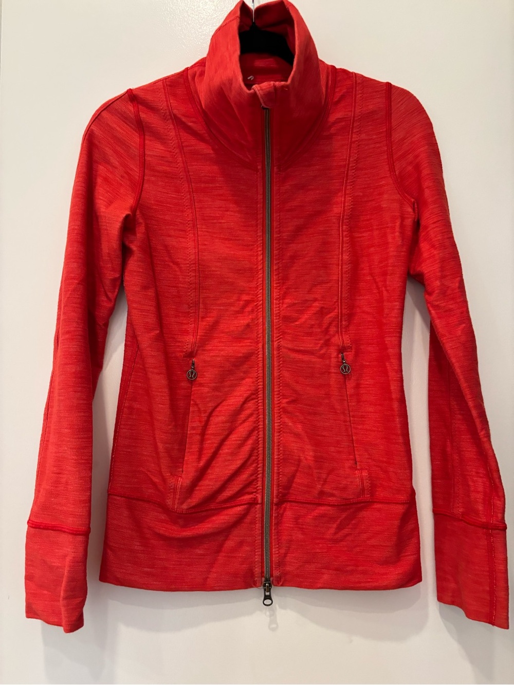 Like New Vintage lululemon stretchy textured Slub Denim Luon "In Stride" Jacket